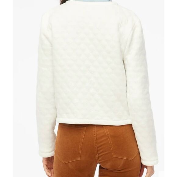 J. CREW FACTORY Quilted Jacket NWOT White Sz XL Item BV786 Quiet Luxury $98 MSRP - Picture 6 of 10